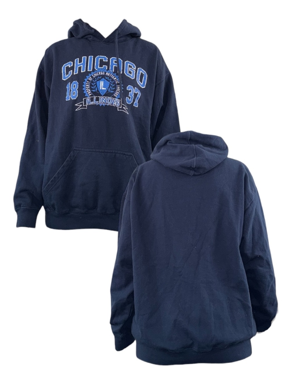 Navy Chicago Hoodie